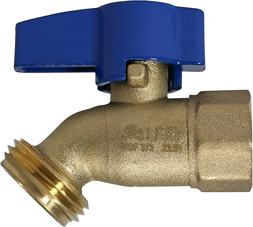 XFITTING - Manguera roscada hembra de 12 pulgada x 34 pulgadas, manguera roscada Bibb sin torceduras, 14 de vuelta, latón, agua o aceite