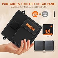 Vista 2 de REDIGOO Cargador de panel solar portátil de 10 W, mini paneles solares con salidas USB-C compatibles con tabletas de teléfono celular, cargador