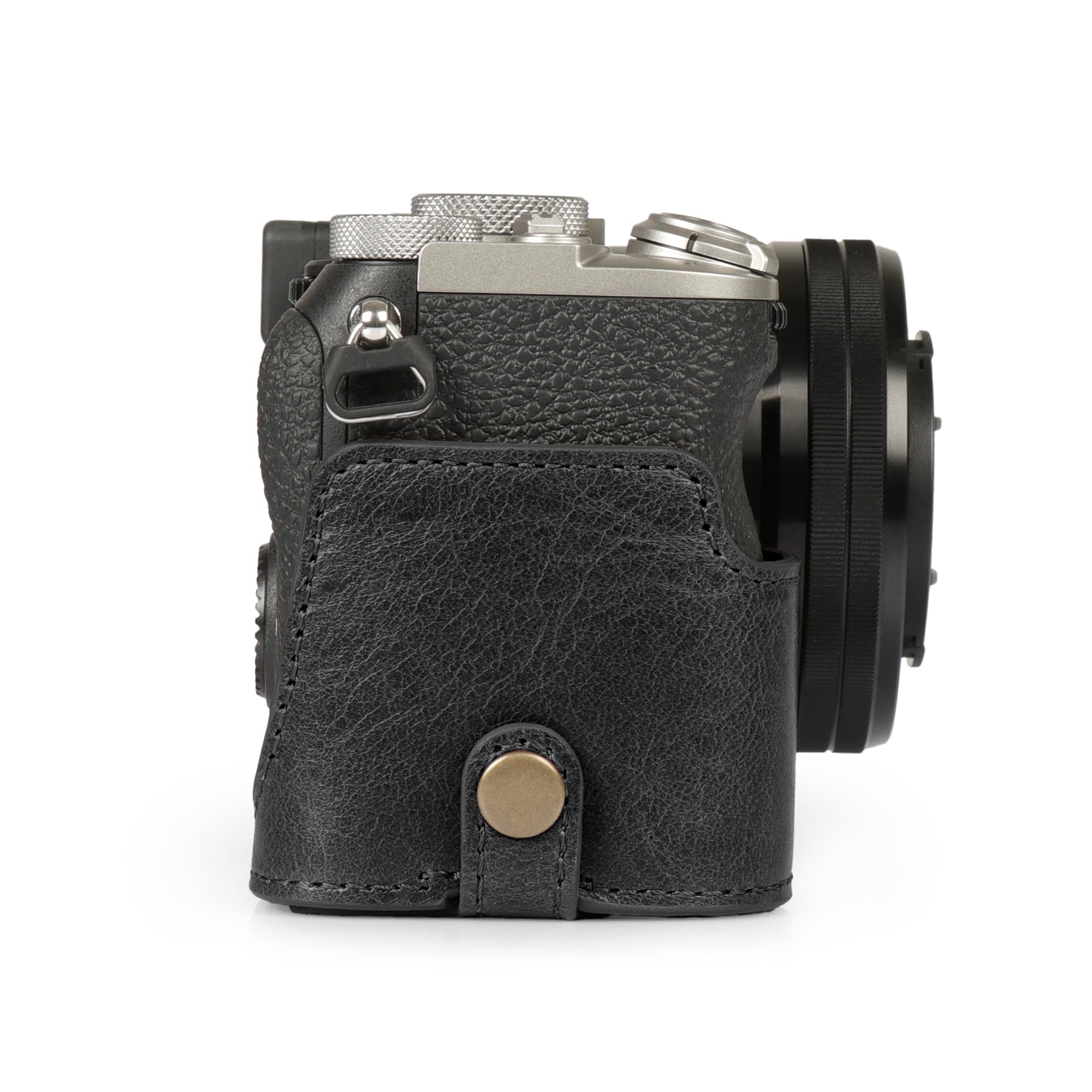 MegaGear - Etui na Aparat z Prawdziwej Skóry do Sony Alpha a7C II - czarny, etui na aparat fotograficzny