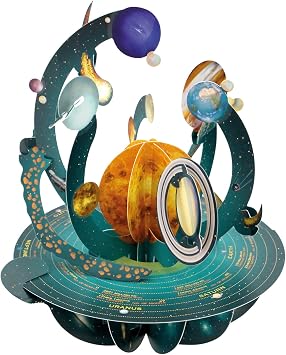 SANTORO Pirouette, 3D Pop Up Greeting Card - Solar System - For Kids, For Him, For Her | Space Card For Birthday