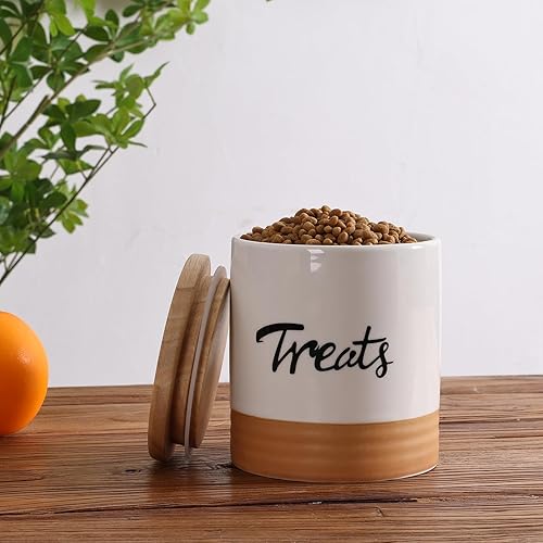 Miniatura 6 de LEETOYI Recipiente para golosinas para gatos con tapa, tarros de cerámica para perros, decoración de cocina de granja, organizador de almacenamiento