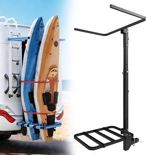 StellarStar RV Hitch Mount Kayak Rack with 2 Adjustable Crossbars