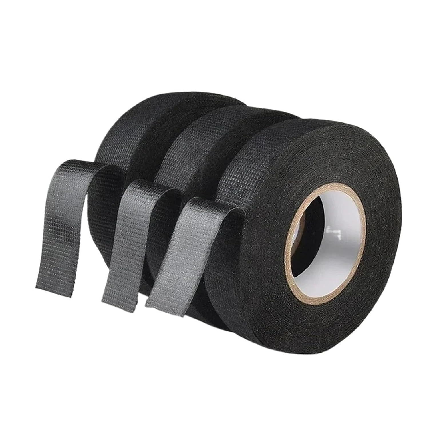 Black Electrical Fabric Tape Heat Resistant Wire HarnessInsulation Auto