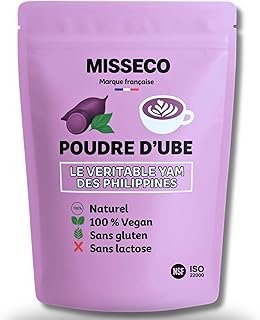 Ube Poudre Misseco - 100 g Ubé Issu d’Igname Sauvage – Qualité Premium - Colorant Alimentaire Violette 100% Naturelle - Idéal pour Ube Latte Boissons & Pâtisserie - Vegan & sans Gluten - Sans Additifs