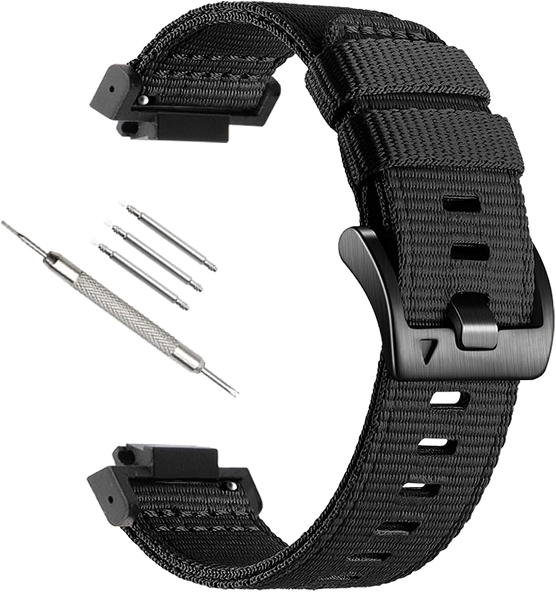 Military Style Nylon Watch Band Compatible for Casio G-Shock DW-5600/8900, GA-100/GW-B5600/GB-5600 /GW-6900, Breathable Sweat Proof Nylon Watch Strap, Ultra Soft Replacement Band for DW-5600/GA-100 Strap Athleisure Style