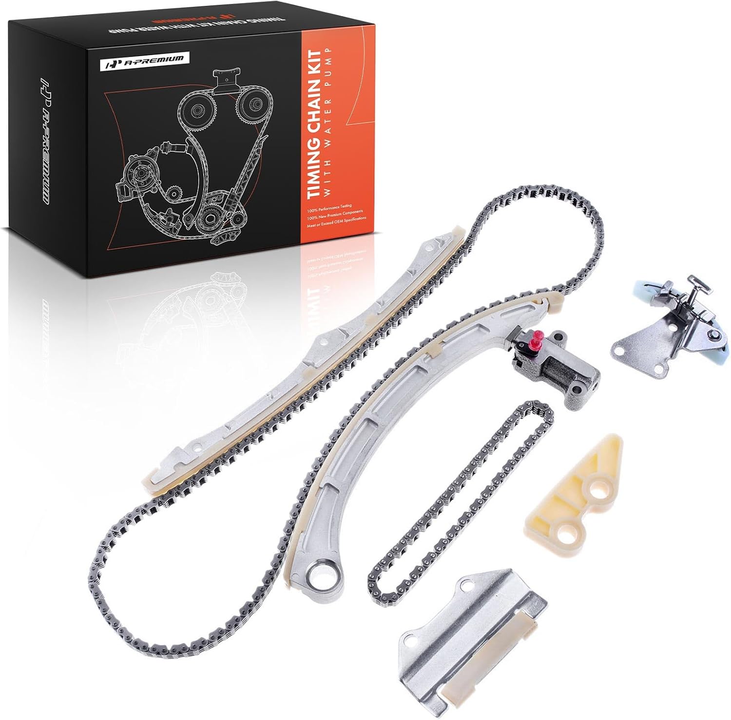 A-Premium Timing Chain Kit Compatible with Honda Accord 2003-2007 CR-V 2002-2009 Element 2003-2011 2.4L DOHC 8-PC Set