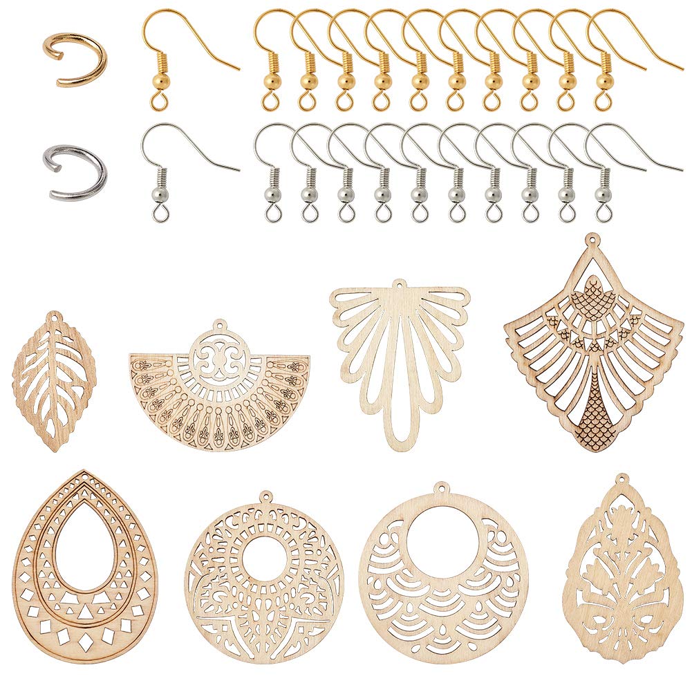Klem oorbellen Filigraan Zwart Goudkleurig Geen gaatjes Charme Bijoux