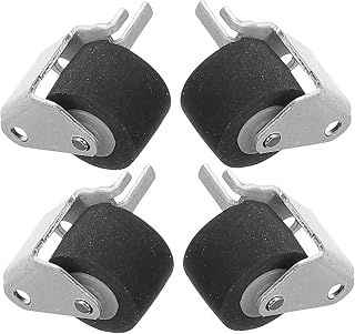 Cassette Tape Pinch Rollers 2 Pairs Black Iron Rubber Replacement