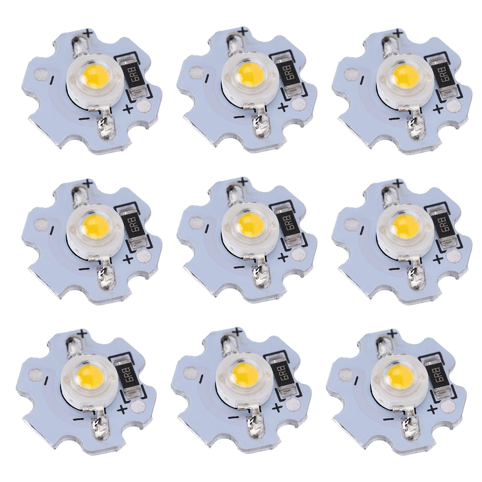 Chips Led Chips Led Aluminio 25 Uds 5V Chips Led 200Lm 1W Cuentas de Lámpara Led de Alta Potencia para Accesorios de Iluminación DIY (Blanco cálido)
