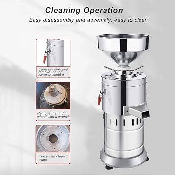 Peanut Butter Maker, Grain Mill Grinder, Stainless Steel Nut Pill Wheat Corn Herbs Spices & Seasonings Grinder, Electric Peanut Butter Making Machine, 1100W,220V