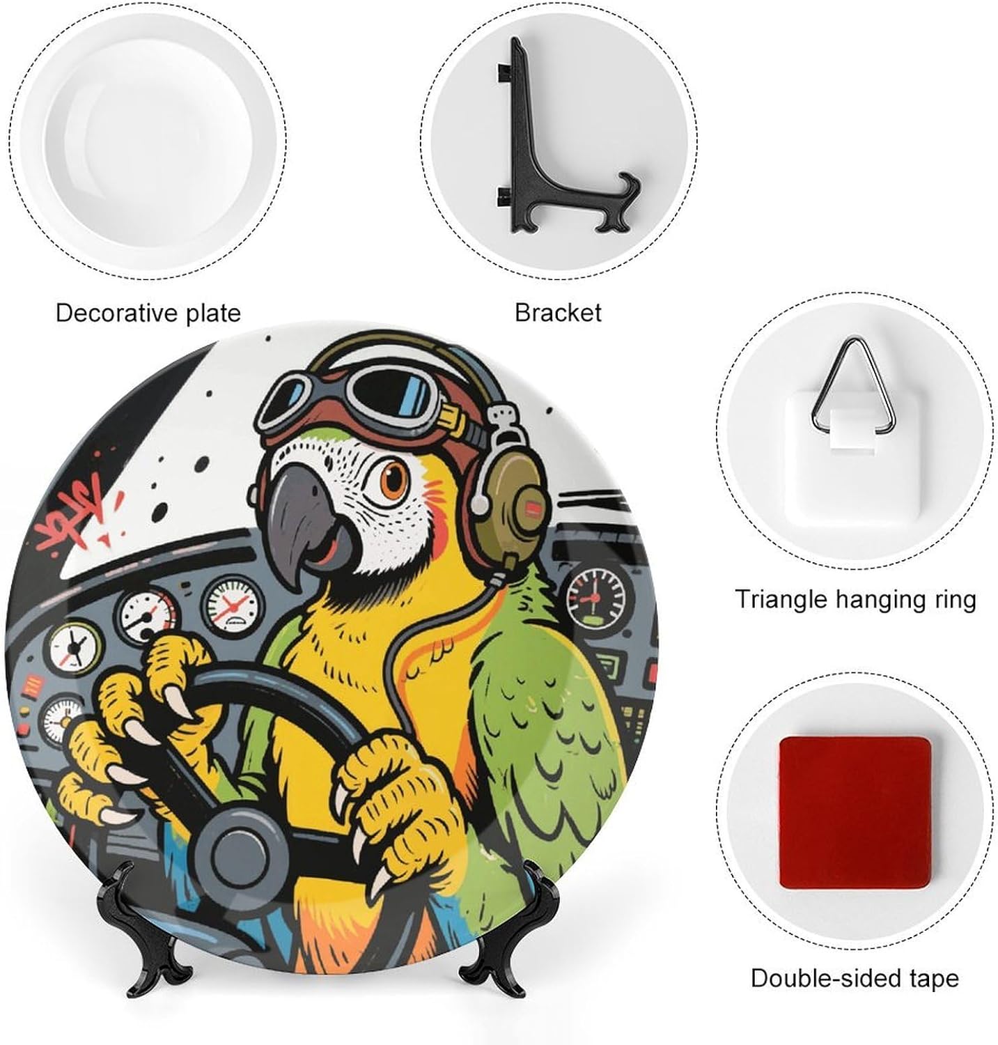 Funny Pets Decorative Plate with Display Stand image 3