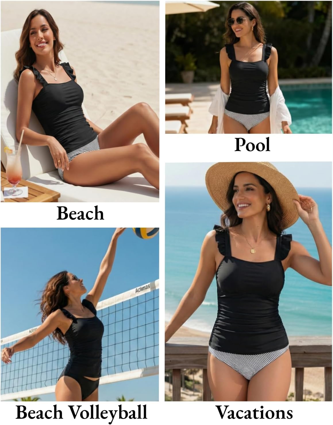 Tankini Tops for Women Swimwear - Tummy Control Bathing Suit Swim Ruffle Swimsuits Top No Bottom 2025 - Image 4