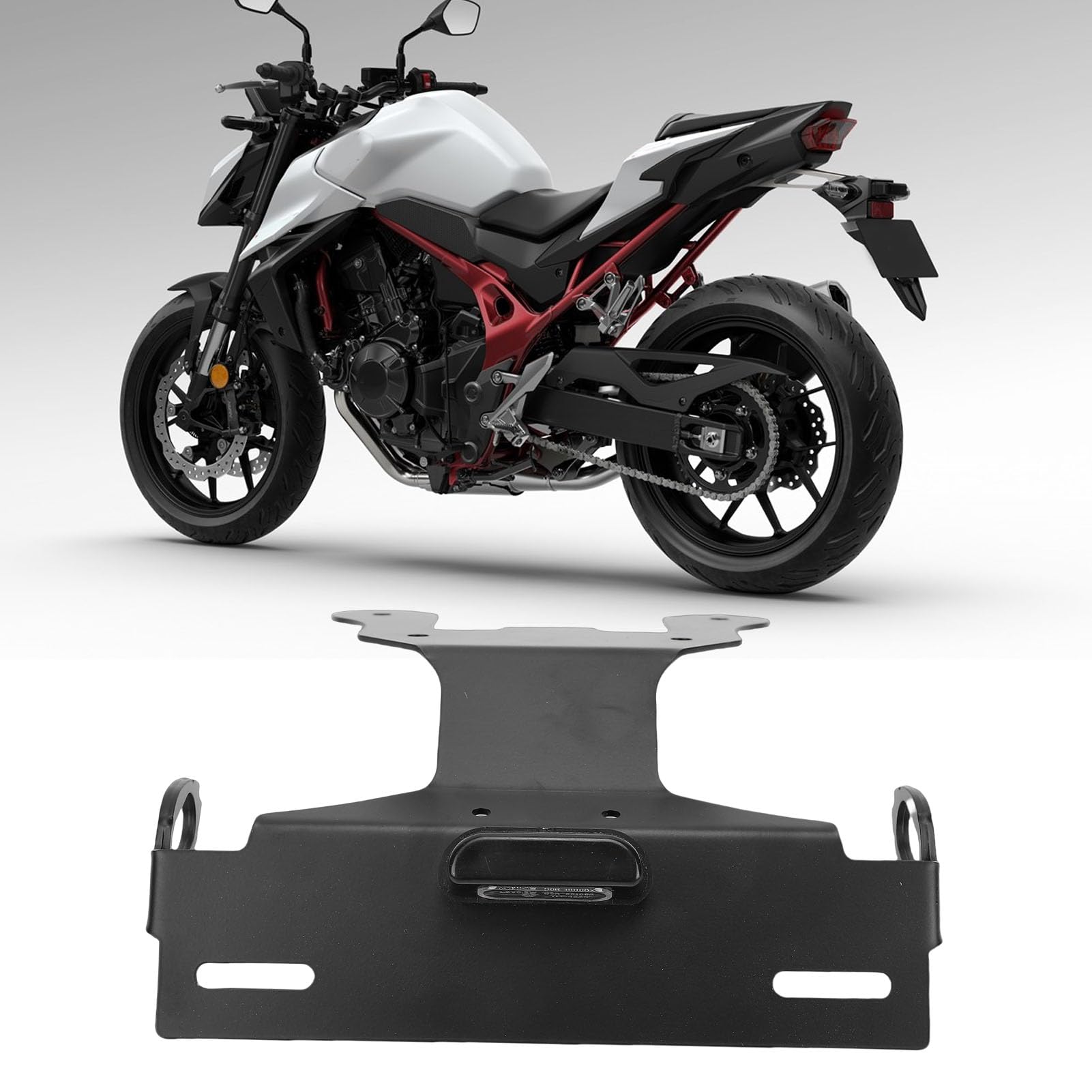 Aramox Supporto targa moto in metallo per | Staffa, fissaggio stabile, robusta, per moto, Africa/Transalp/CB