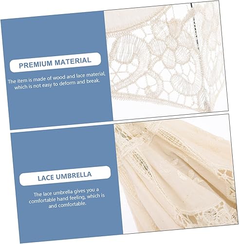 Miniatura 9 de VALICLUD Paraguas para decoración de boda, sombrilla japonesa, accesorios de boda, decoración victoriana, sombrilla nupcial, sombrilla de encaje