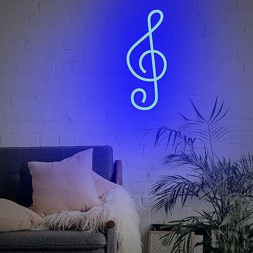 Miniatura 4 de Letrero de neón para decoración musical, luces de neón LED, decoración de pared, USB o batería, símbolo de música creativa, luz nocturna,