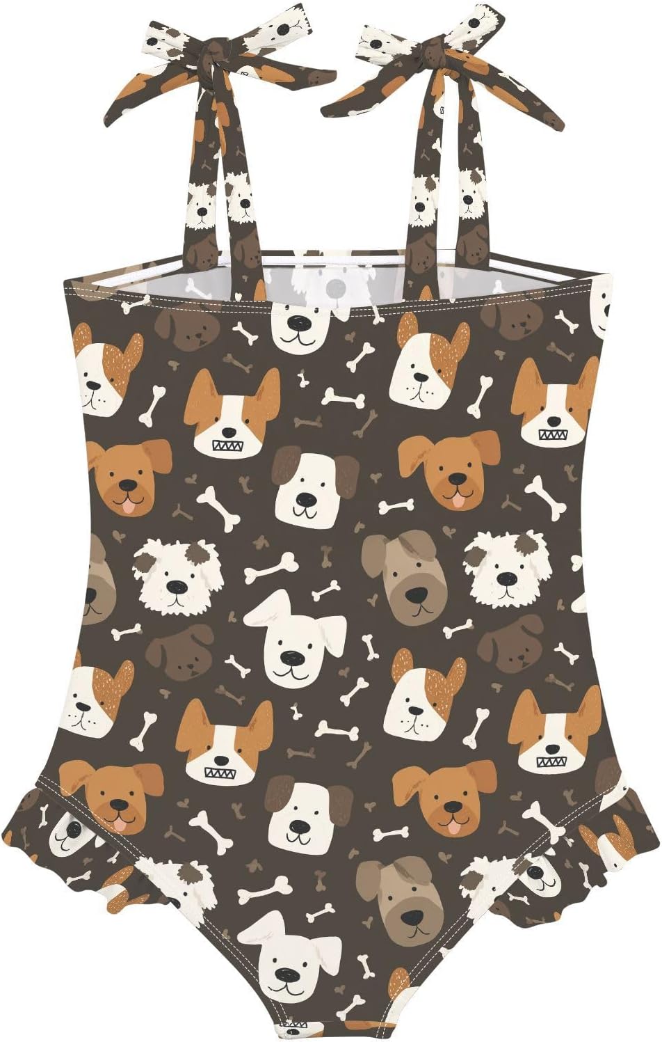 visesunny Toddler Girl Swimsuit Adjustable Strap Swimwear Cute Anime Dogs Bathing Suits for Girls 18M-6Y