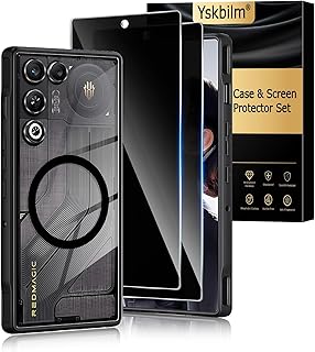 Funda magnética para Nubia Red Magic 11 Air con 2 protectores de visualización de privacidad, a prueba de golpes, delgada y magnética para Red Magic 11Air 2026, transparente
