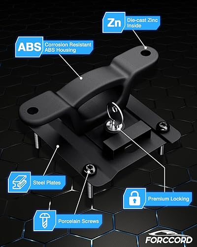 Miniatura 7 de Anclajes de amarre para Ford F150 F250 F350 y Raptor 2026 2025-2015 (incluye Lightning) Anclajes de amarre de remolque de camión, accesorios