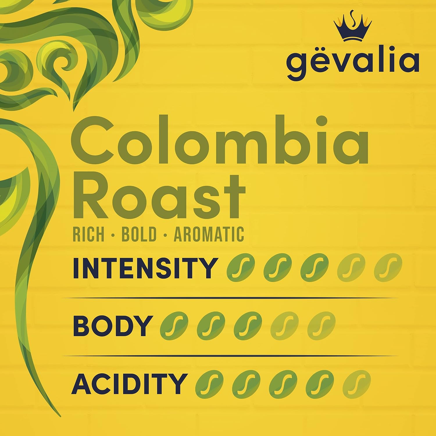 Gevalia Colombia Medium Roast Ground Coffee (4 ct Pack, 20 oz Bags)
