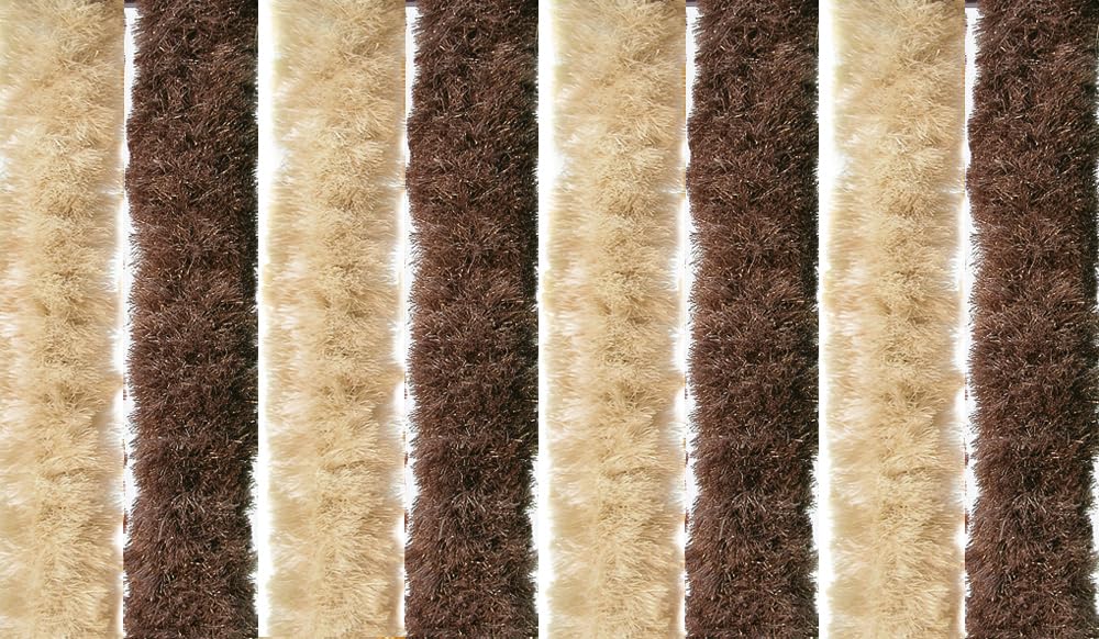 TENDE DA PORTA FINESTRA ESTIVA PARASOLE IN CINIGLIA ANTINSETTI 120X230 MARRONE/BEIGE