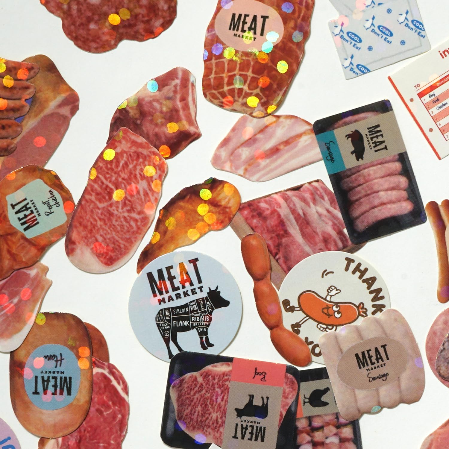 Greeting Life Hako Sticker Meats GLCK-66