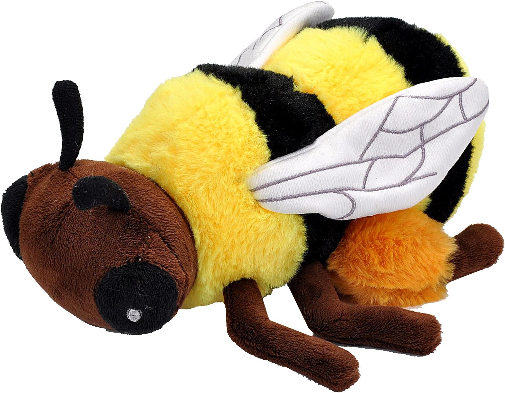 Ecokins Mini Bee, Stuffed Animal, 8 inches, Gift for Kids, Plush Toy, Made from Spun Recycled Water Bottles, Eco Friendly, Child’s Room Decor