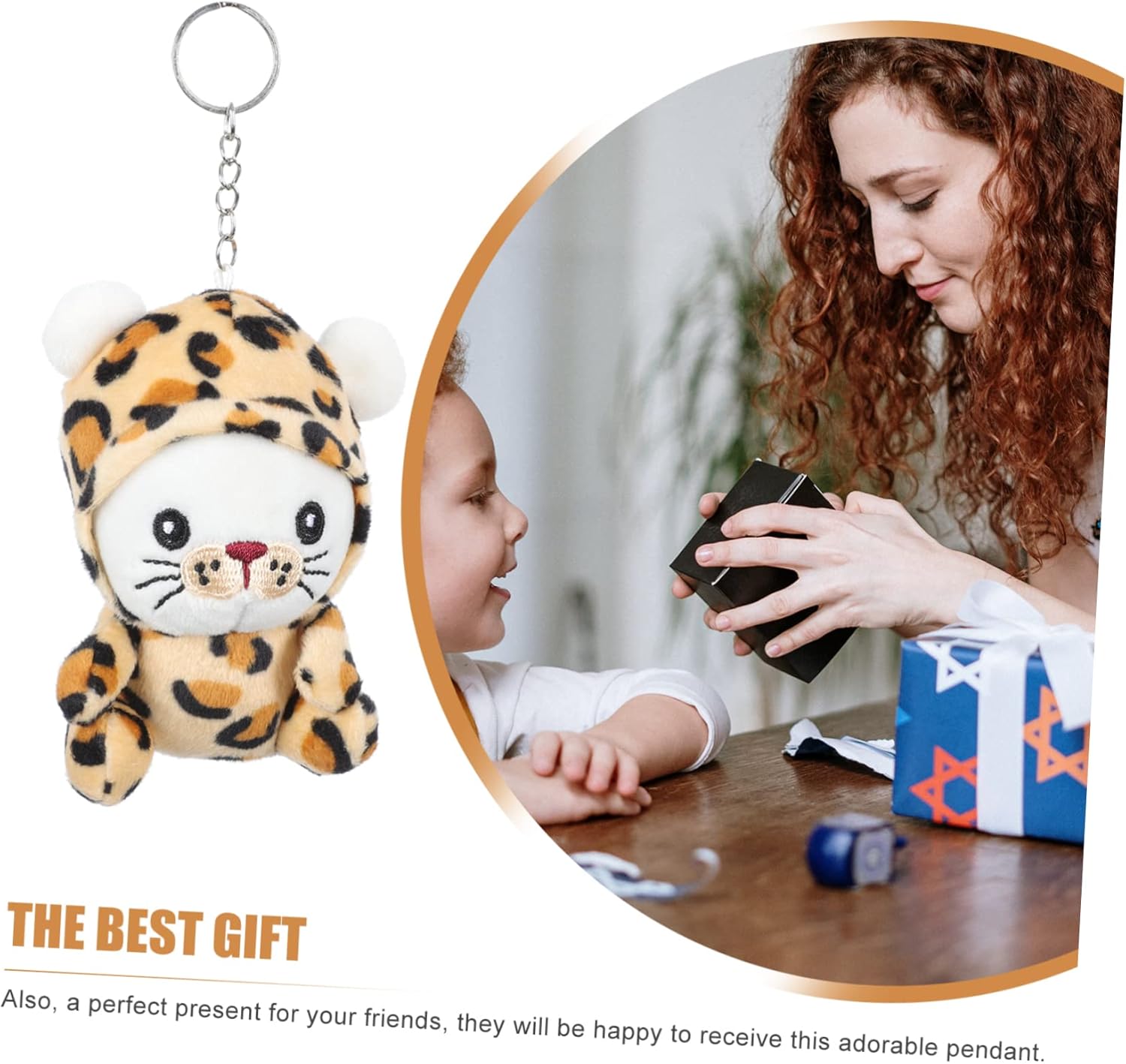 [dingtian] 8 個タイガーキーホルダーぬいぐるみキーホルダーティガーキーホルダー車のおもちゃ子供のためのキーリング漫画タイ