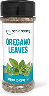 Amazon Grocery Oregano Leaves 0.65 oz - Premium Dried Herb for Greek Salads & Mediterranean Dishes, Peppery Minty Flavor