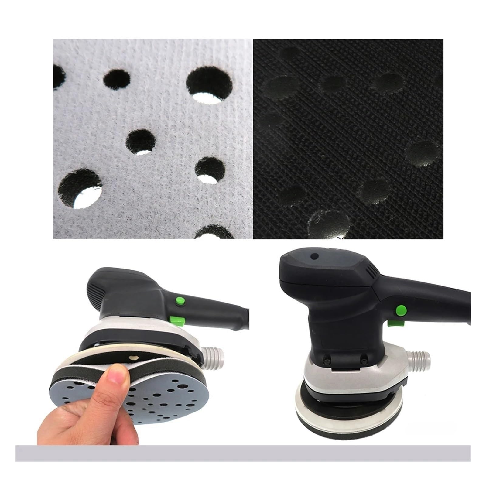 Rueda de pulido para amoladora de banco, 2 almohadillas de interfaz suave 6 pulgadas (150 mm) con 48 orificios, esponja pulidora for lijado automóviles, motocicletas, herramientas abrasivas y madera