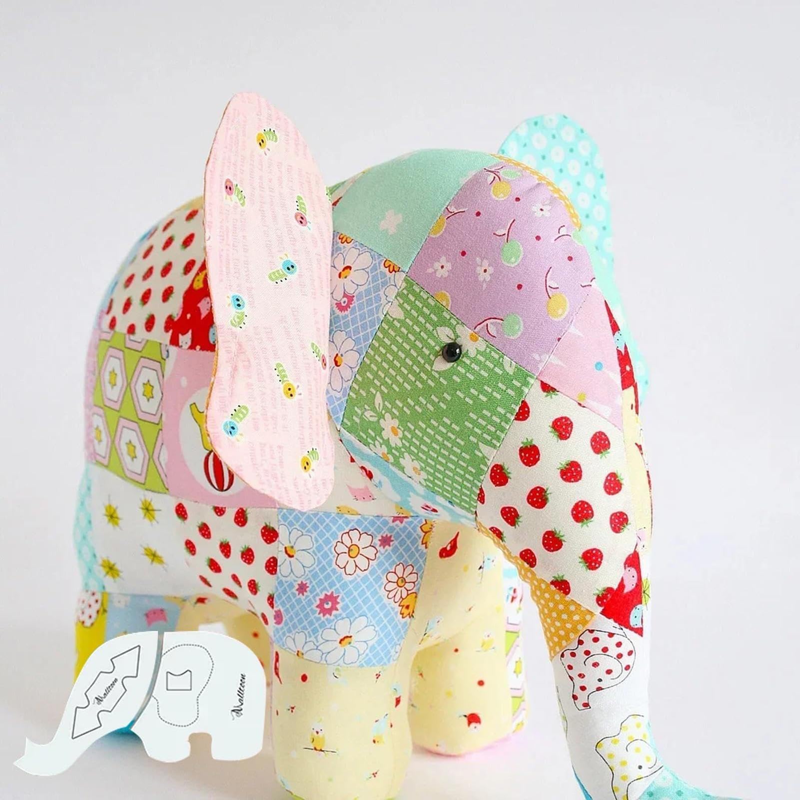 Duqulle Lovely Elephant Decor Template, Elephant Sewing Patterns,Acrylic Cute Elephant Template Sewing Ruler Set,Reusable Elephant Quilting Templates for Arts and Crafts Home Décor