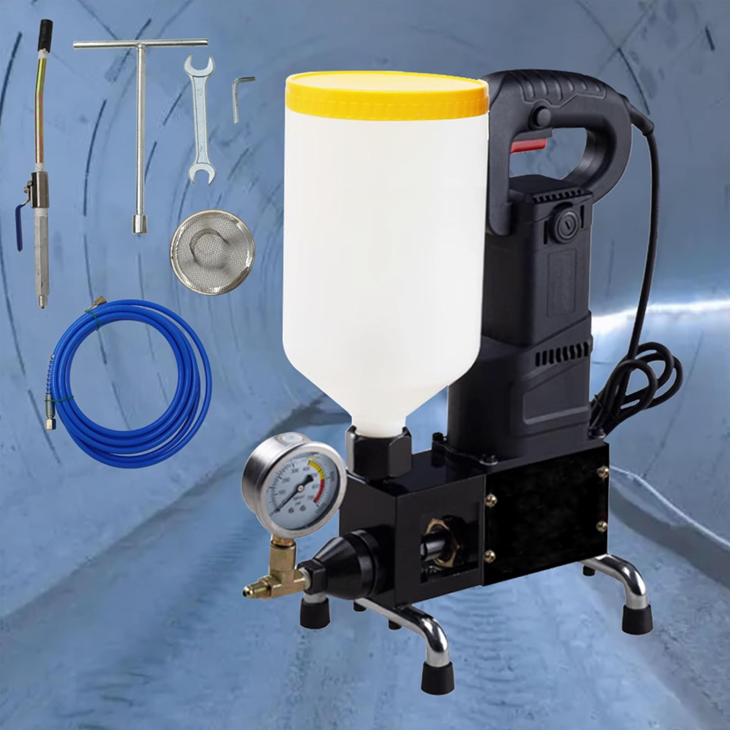High Pressure Injection Pump Grouting Machine for Construction, Waterproof Plugging Repair, Cracks Sealing Works 220V