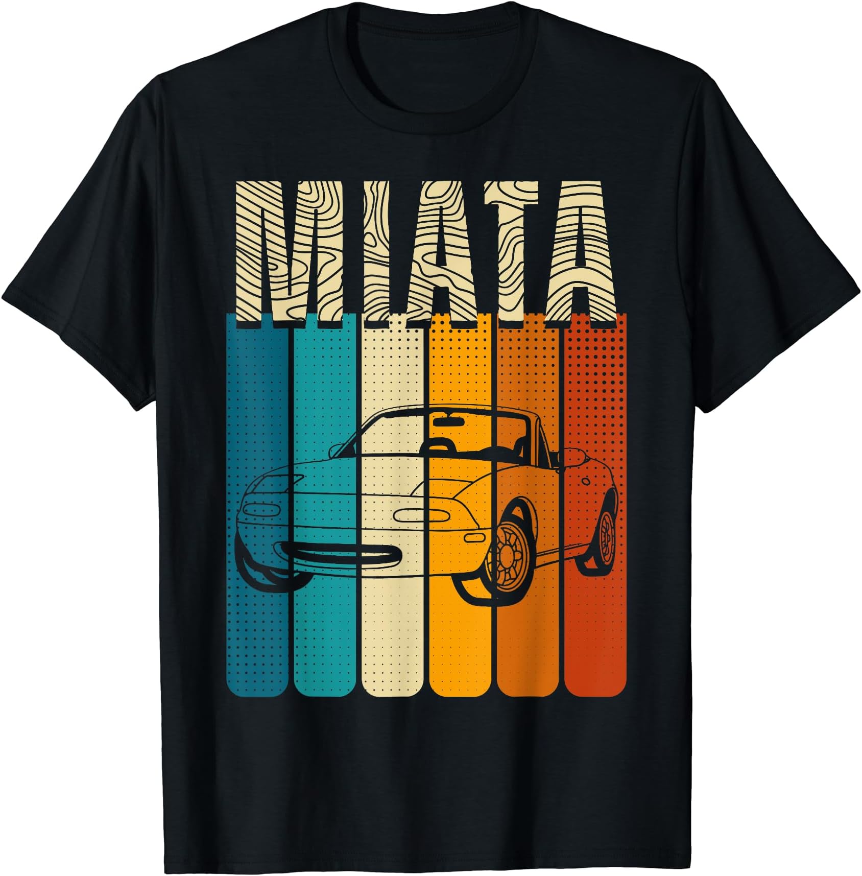 Japanese Miata Car Retro Vintage Sports Car Legend 90s T-ShirtOEKO-TEX STANDARD 100