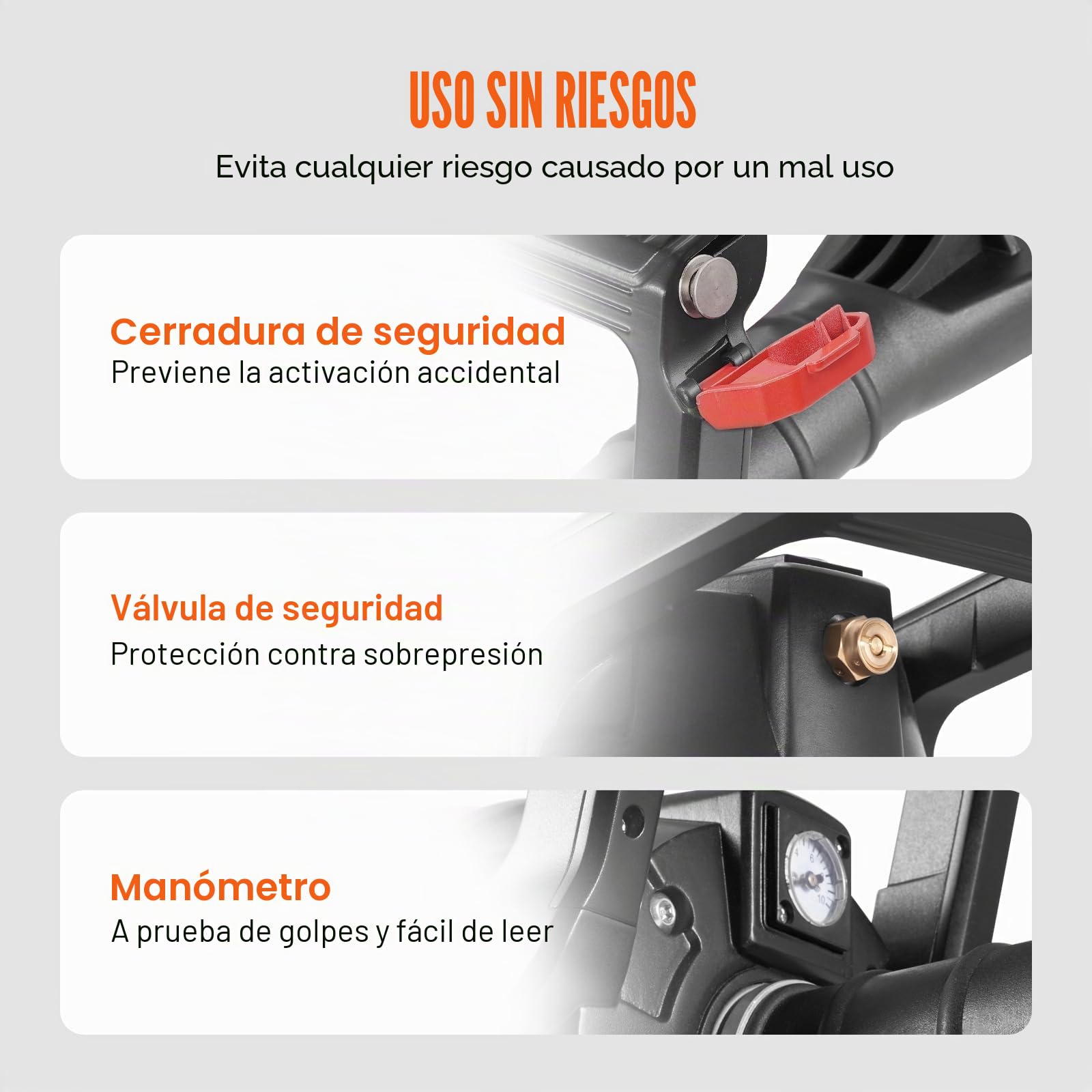 VEVOR Inflador de neumáticos de cañón de aire de 9 L, compresor de aire portátil de 150 PSI, presión de trabajo de 87-116 PSI para tractor, camión, ATV, coche y taller de reparación de automóviles