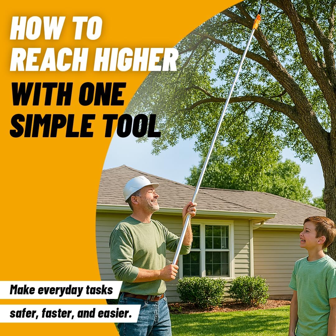 Multipurpose Extension Pole Tool Holder – Adjustable 3-Angle Clamp for 3/4" Poles | Strong Grip, Lightweight & Versatile