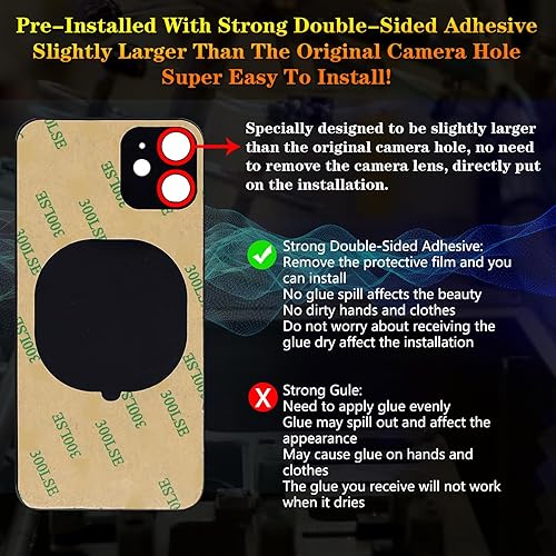 Miniatura 21 de Reemplazo de la cubierta de cristal trasera trasera compatible con iPhone 12 de 6.1 pulgadas + herramientas profesionales (verde)