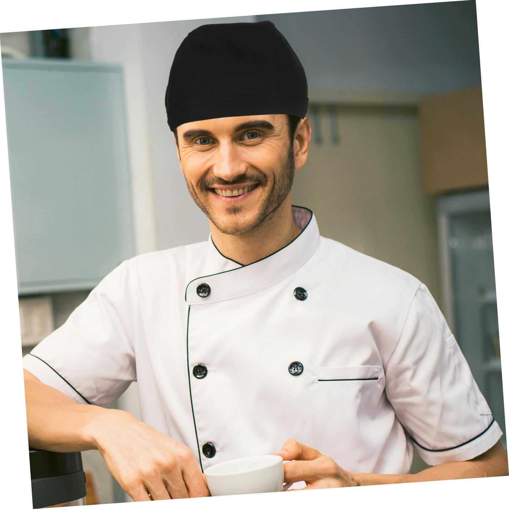 iplusmile 6 Gorros de Chef Unisex para Cocina y Restaurante, Sombreros de Cocina de Catering con Lazos, Algodón Transpirable, Resistentes al Aceite Desgaste, Estilo Clásico y Creativo