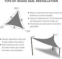 Vista 6 de KANAGAWA - Toldo triangular con bloque UV, color gris oscuro para patio,jardín, jardín trasero, actividades al aire libre