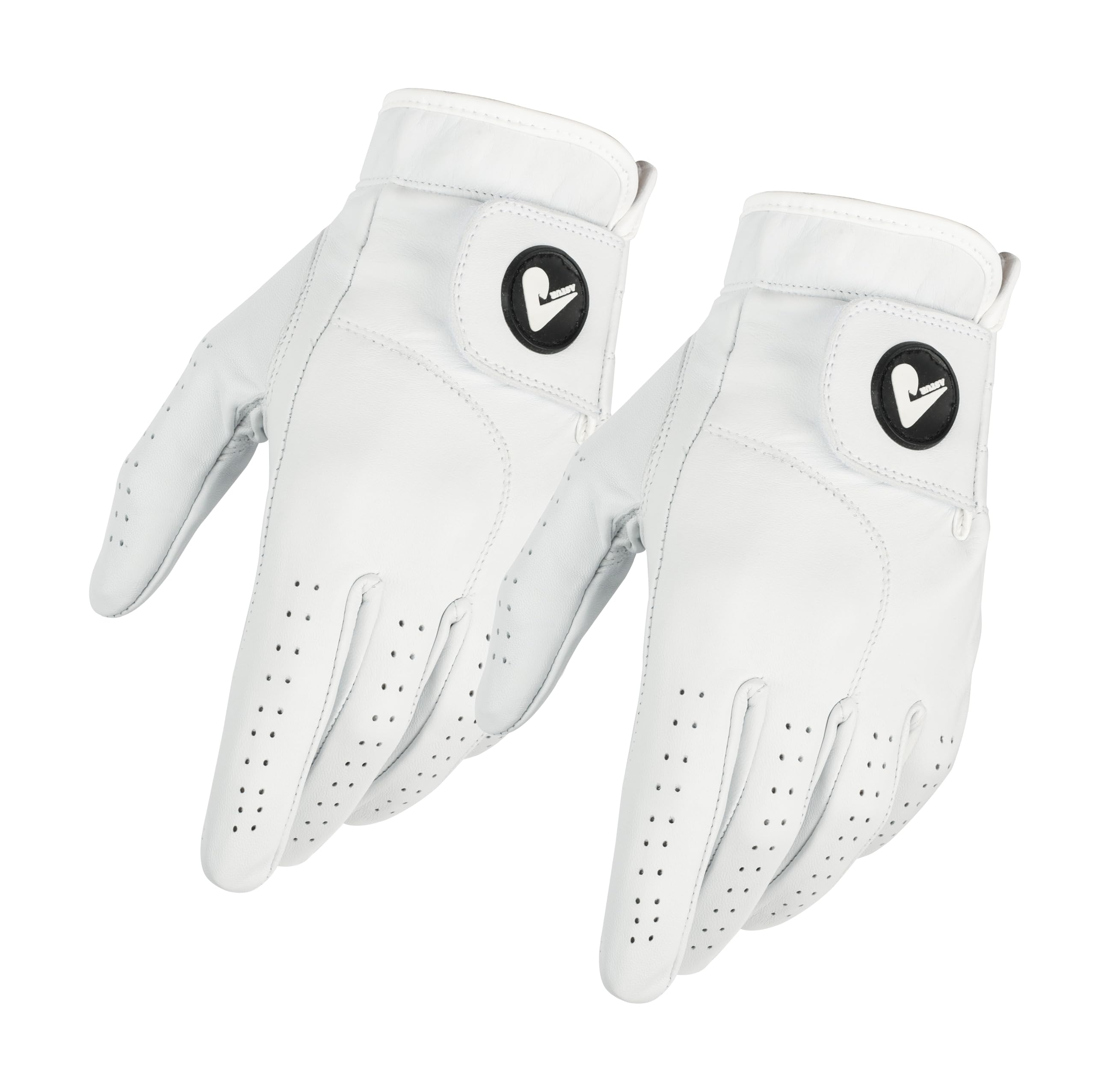 ASTUR Golf Gloves 2 Pack Cabretta Leather Golf Glove Men Left Hand, (White, XL)