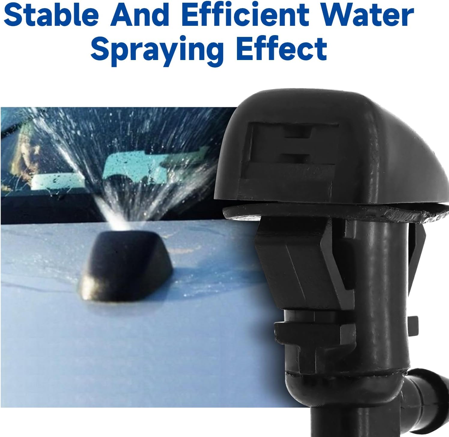 2Pcs Windshield Washer Nozzle for Ford Transit 2015-2022 E-Transit 2022 2023 Transit-150 Transit-250 Transit-350 HD 2015-2023 CK4Z17603A Front Windshield Spray Nozzles Wiper Spray Washer Jet