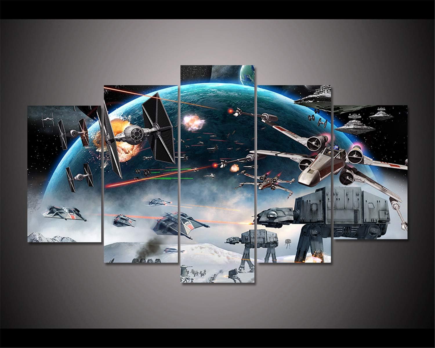 Large Size Movie Painting Print on Canvas Art for Living Room Decor Wall Art Painting for Kids Home Decor Framed ready to hang (I) ๏ผ20x35cmx2,20x45cmx2,20x55cmx1๏ผโฆ