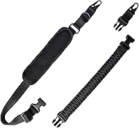 Vista 2 de 550 Paracord Eslinga de Rifle de 2 Puntos con Almohadilla para el Hombro, Correa de Arma Ajustable de Dos Puntos