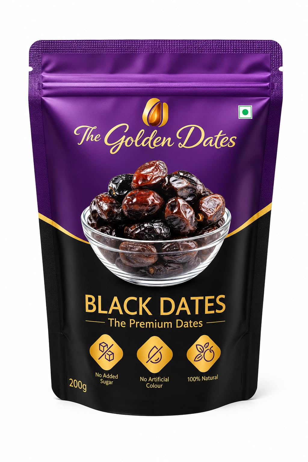 The Golden Dates Premium Black Dates 200g | Soft & Naturally Sweet | No Added Sugar | No Artificial Colours-picture-25