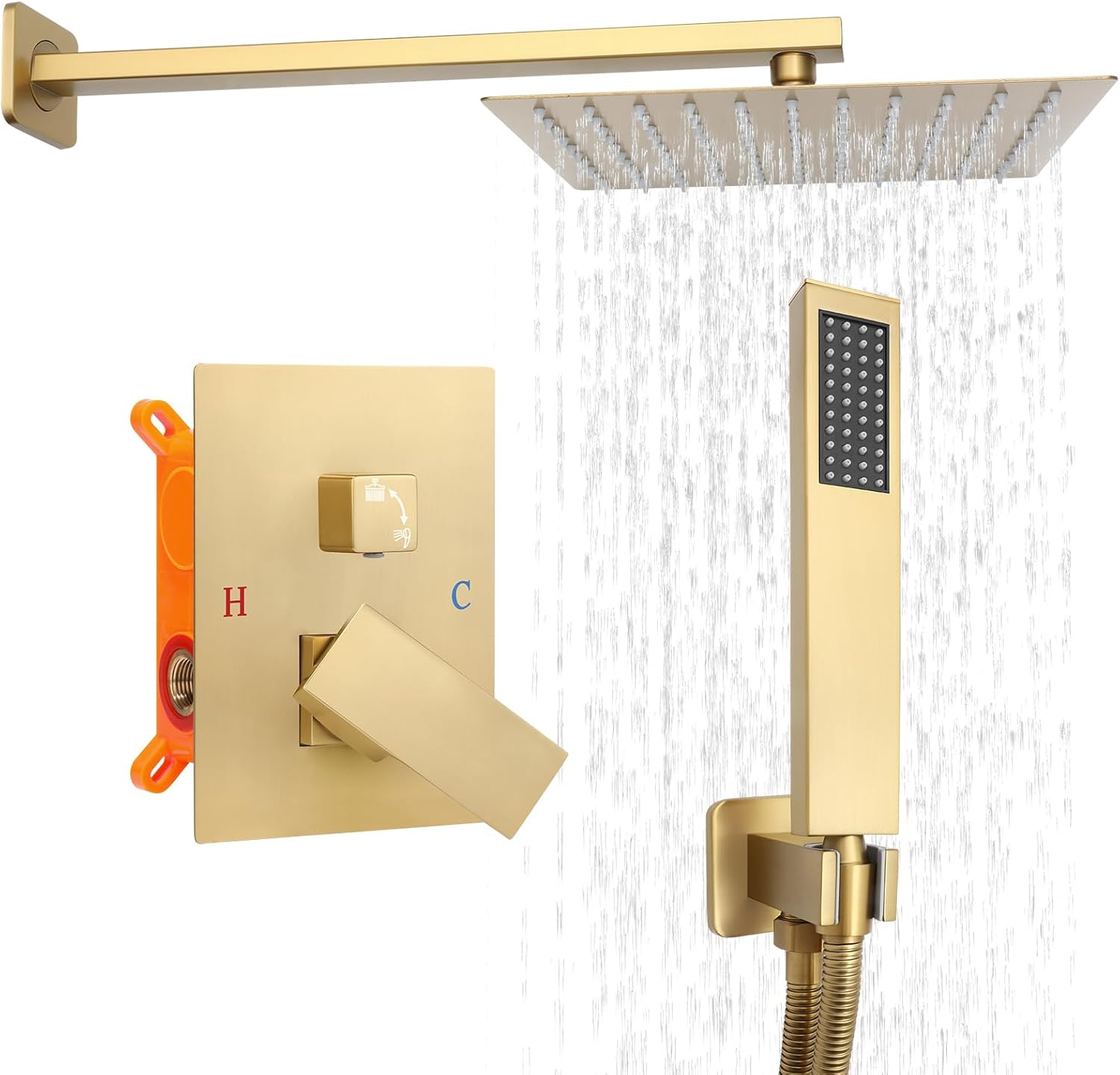 TENIGXT WallMounted Bathroom Shower Faucet Set, With Shower Valve