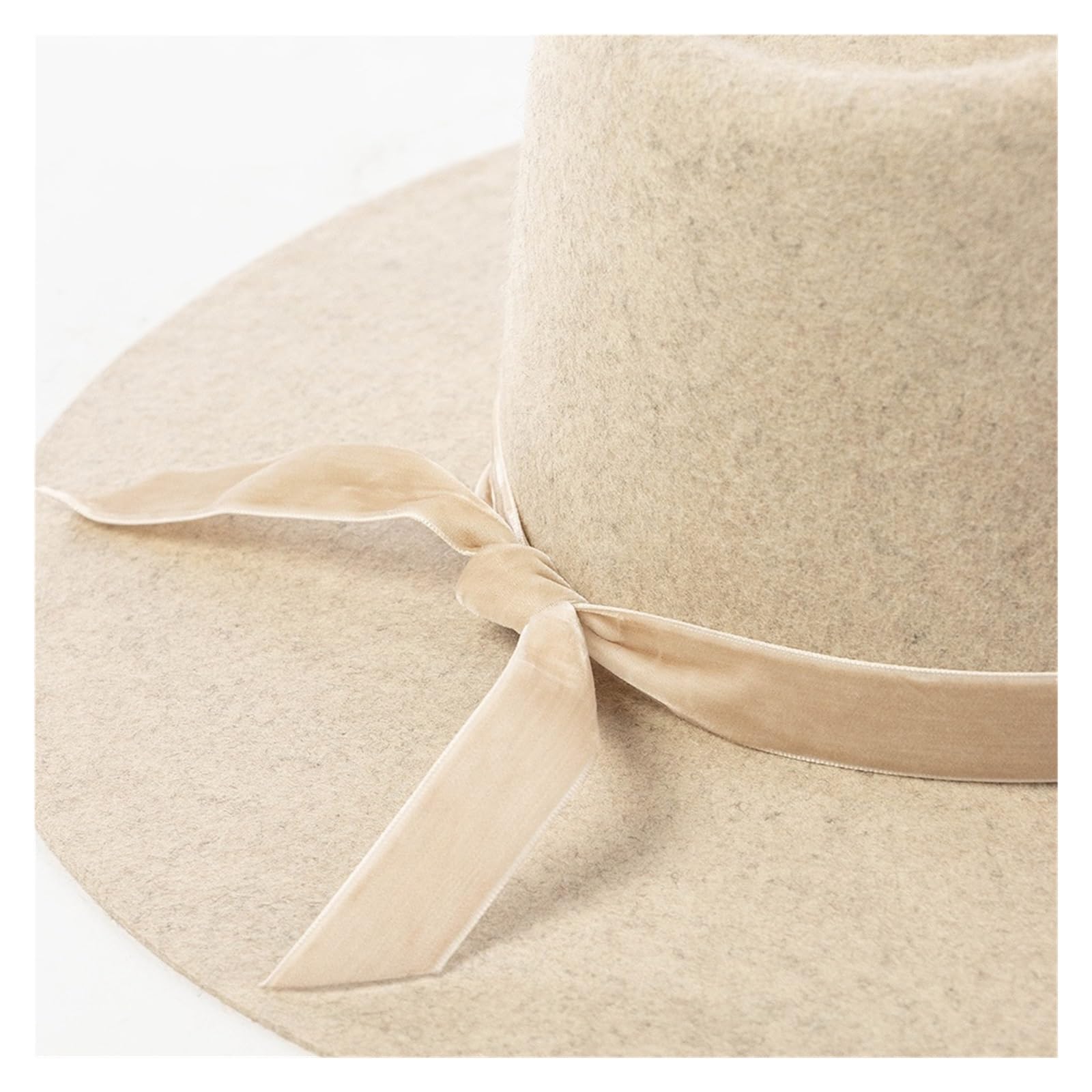 Sombrero Fedora Hombre Sombrero Fedora de Lana Elegante for otoño e Invierno, Sombrero de Fieltro de Jazz con Corona y Lazo de Cinta de Terciopelo