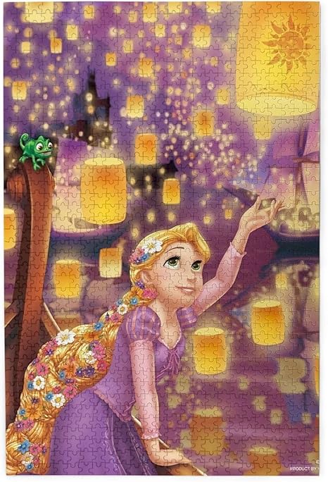 Amazon Co Jp ジグソーパズル 塔の上のラプンツェル1 木製 1000ピース アニメ キャラクター パズル 減圧 レジャー おしゃれ 子供 初心者向け プレゼント 75 X 50cm おもちゃ