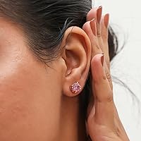 Vista 120 de Gempires Natural Raw Prong Setting Stud Earrings, 8-10 mm Crystals Earring, Handmade Jewelry, Gift for Her