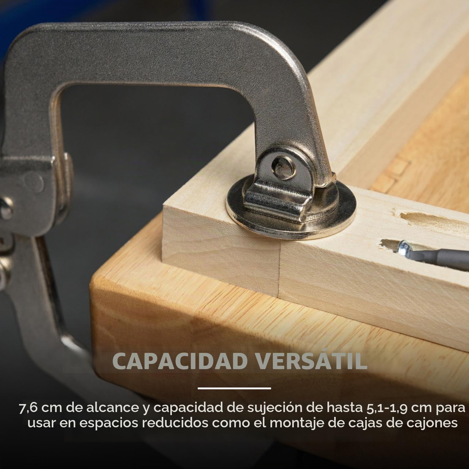 Mordaza de sujeción rápida Kreg Classic 76 mm - compatible con la plantilla para agujeros de bolsillo serie 300, gran fuerza de sujeción, perfecta para bricolaje y artesanos