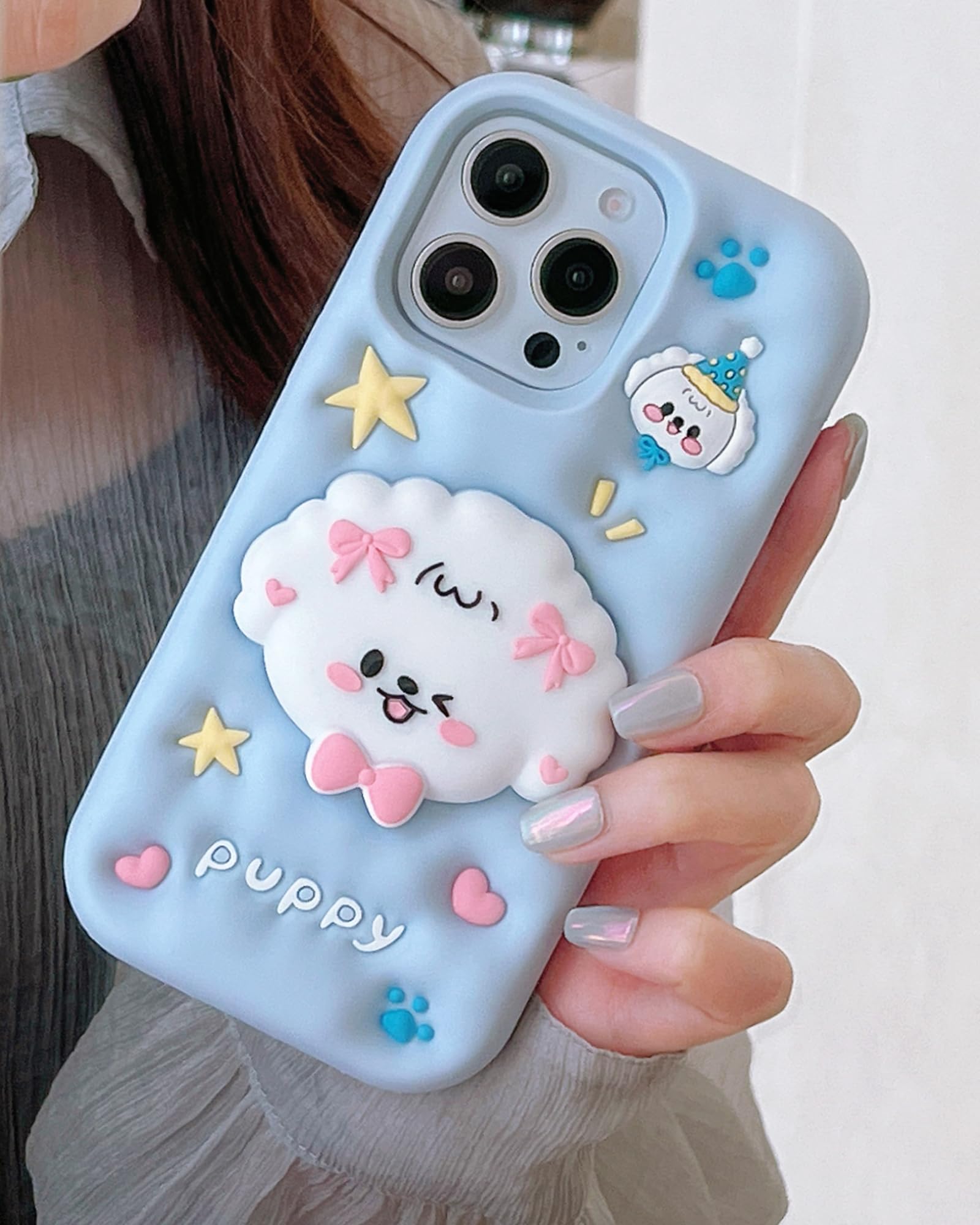 iPhone - cute Amazon.com: TUFTA for iPhone 16 Plus Case, Kawaii Dog Pop-Up Grip
