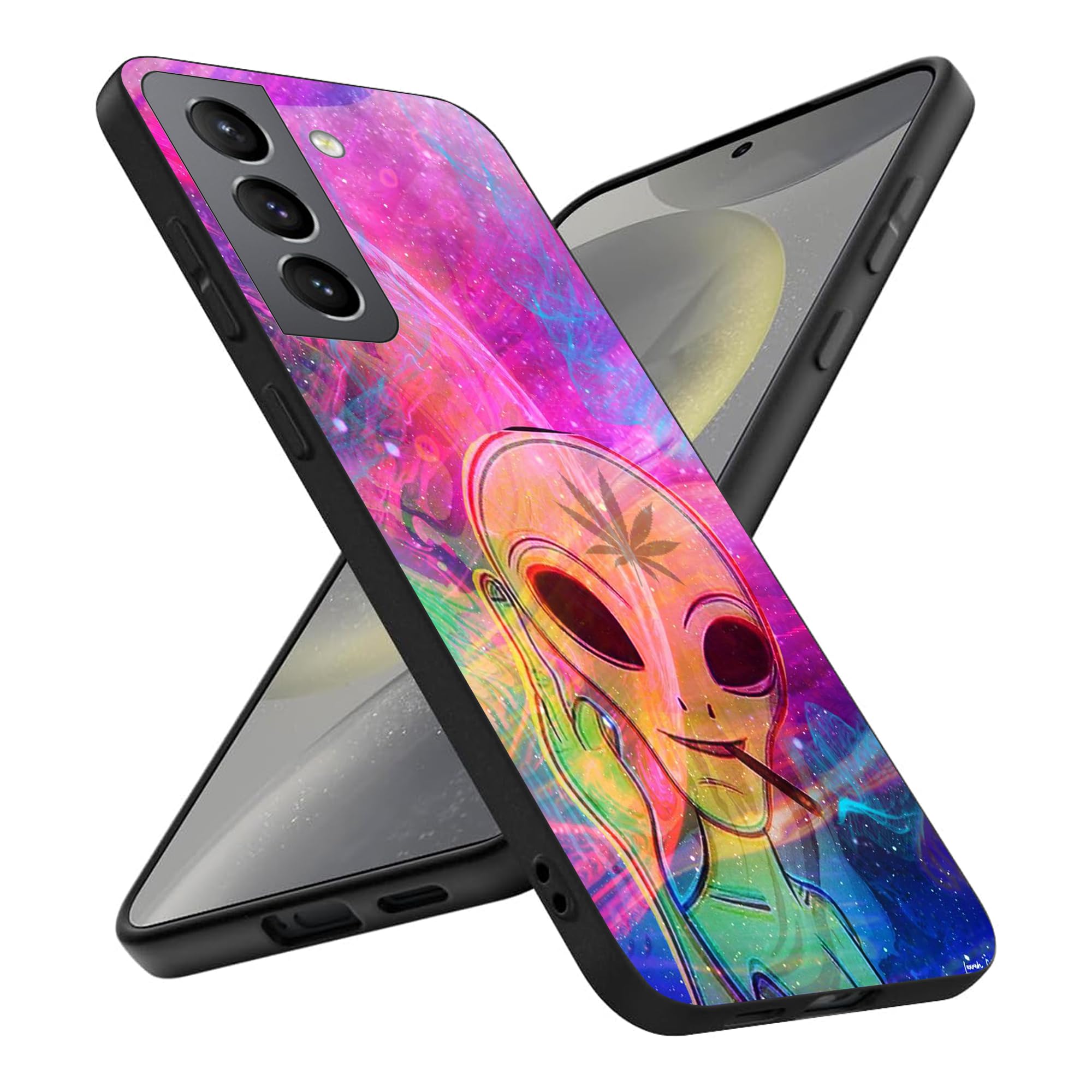 Compatible with Samsung Galaxy S25 Plus Case, Alien Smoke Design Soft TPU Slim Protective Case Gift for Women, Girls, Boys, and Men