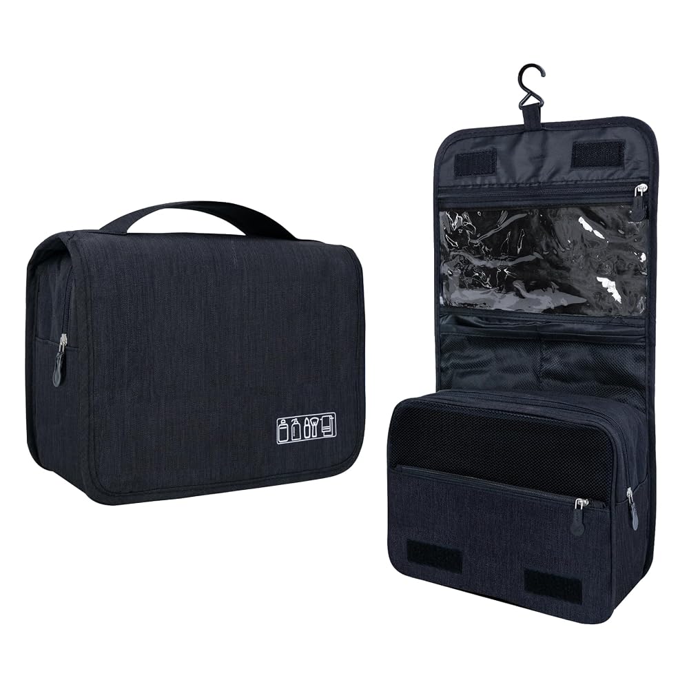 Lcsmaokin Large Capacity Toiletry Bag Travel Bag with Hanging Hook for